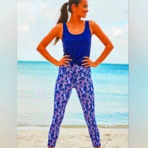 Lilly Pulitzer Luxletic Weekender High-Rise Leggings "On the Catwalk" Large